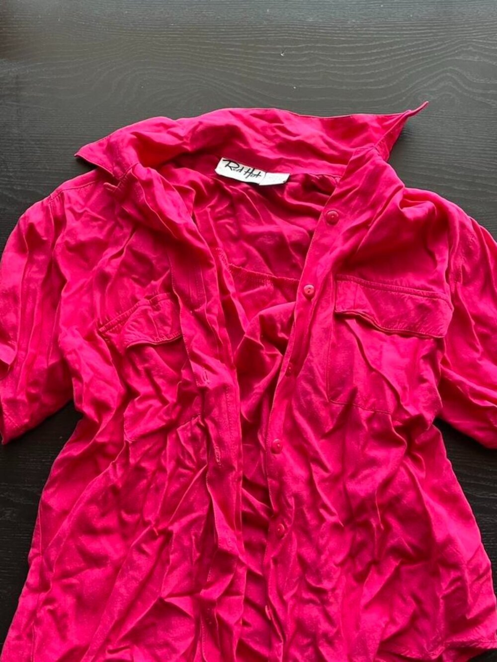 Vintage Hot Pink Button-Down Shirt